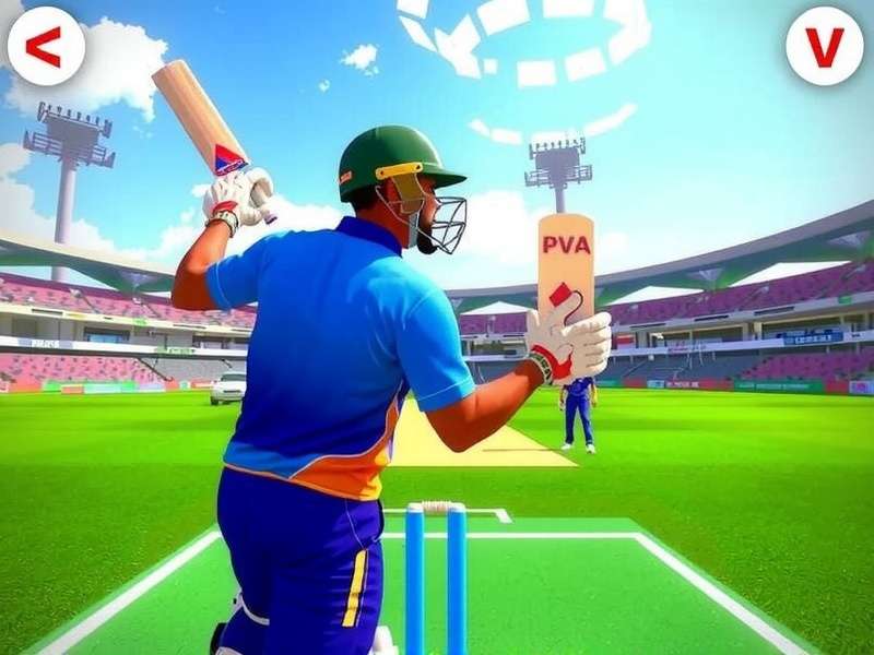 Realistic VR cricket action in Indian VR Cricket Guru Indian VR Cricket Guru Gameplay